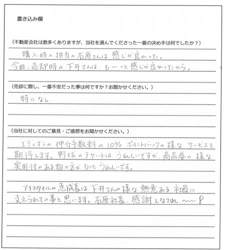 好永 麻里様(仮名)【売却】の画像