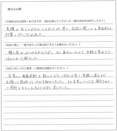 有吉 正喜様(仮名)【売却】の画像
