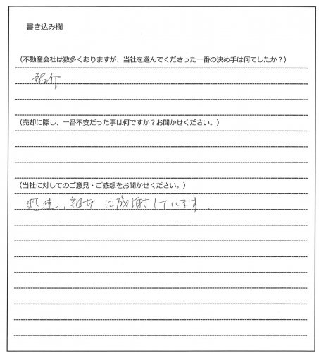 妹尾 玄生様(仮名) 【売却】の画像