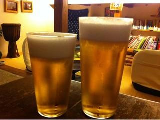 生ビールM¥400・L¥600 cafe Stay Happyの画像4