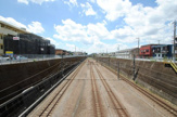 東所沢駅前からの線路の景色